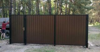 Купить распашные ворота из профнастила Советская Гавань, цена от 2788 руб.
